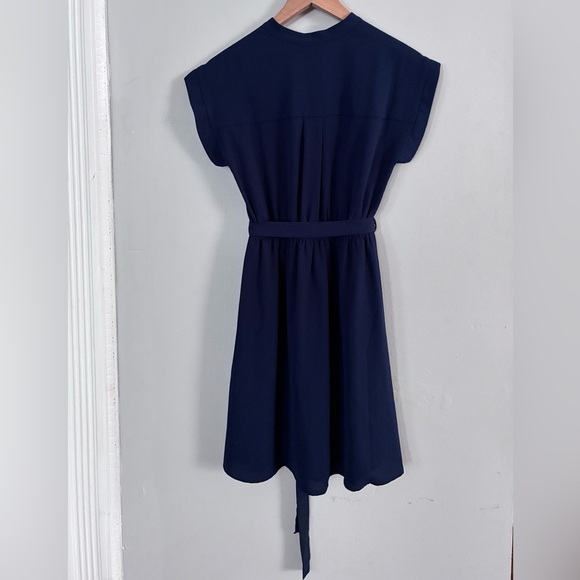 Monteau Elegant Navy Blue Dress Sz Medium - Picture 4 of 4